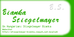 bianka stiegelmayer business card